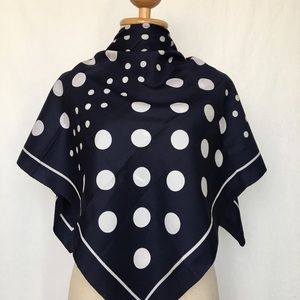 Vintage Italy polka dots square scarf
